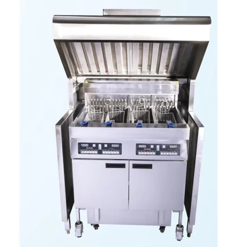 Commercial Kitchen - Commercial Floor Type Hood Customized Stainless