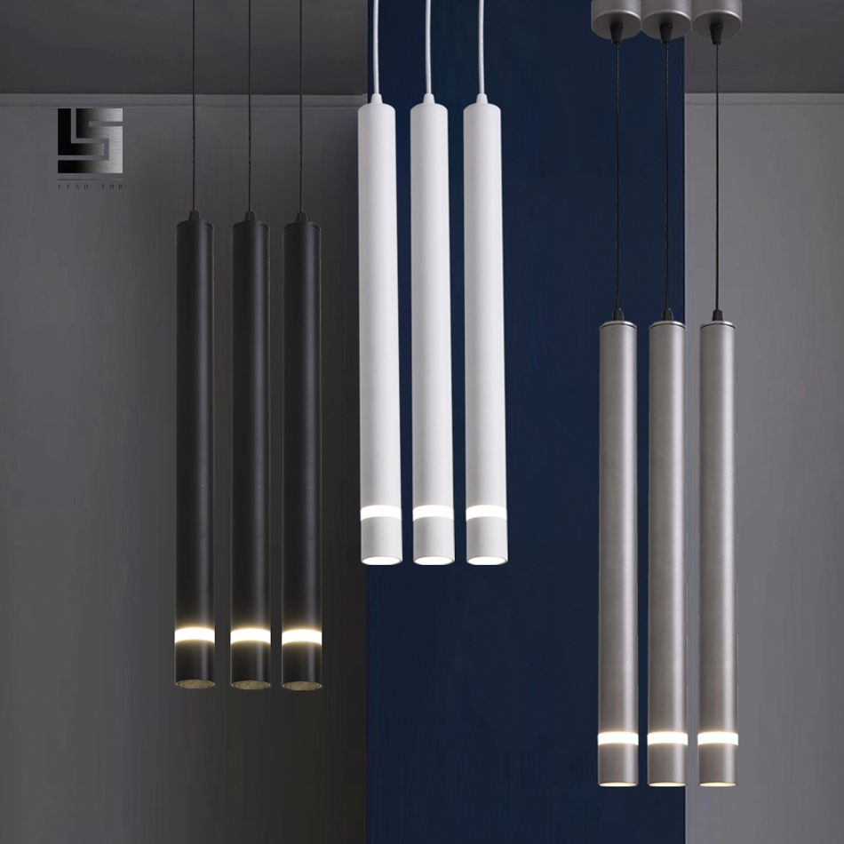 Commercial Kitchen Island - Modern led Pendant Lamp Long Tube