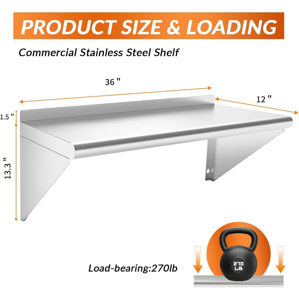 Commercial Stainless Steel She - Wall Shelf Commercial Kitchen review and price