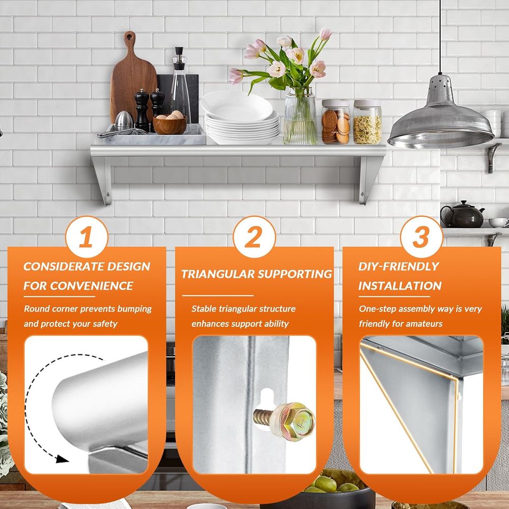 Commercial Stainless Steel She - Wall Shelf Commercial Kitchen review and price
