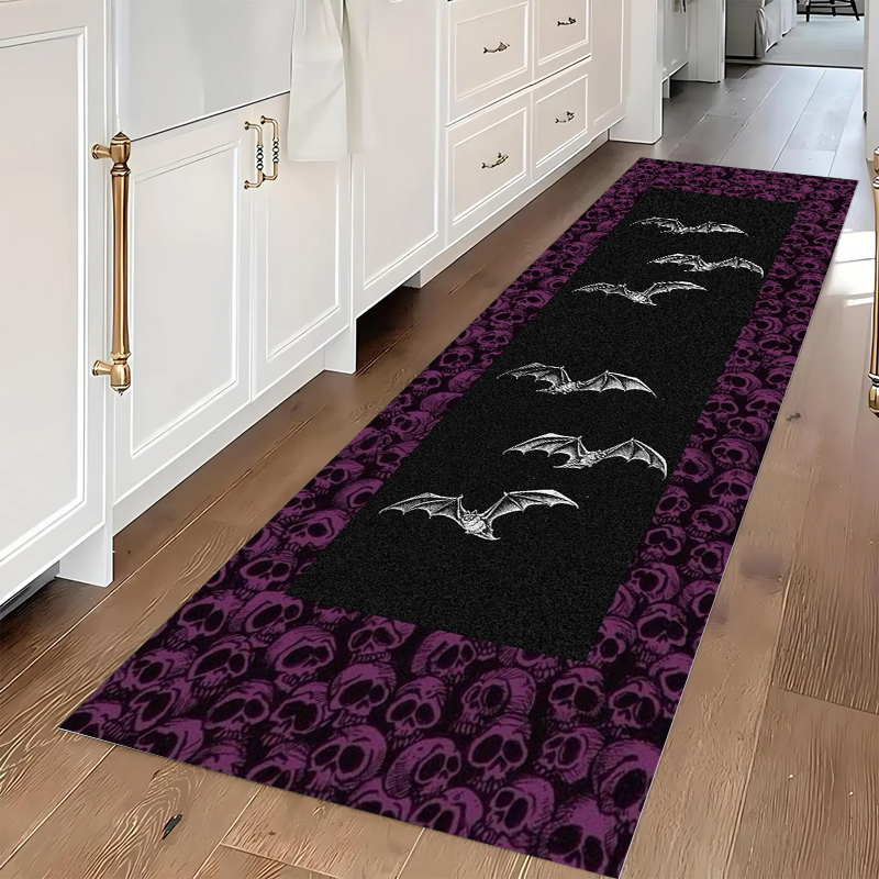Gothic Skull & Bat Runner Area - Commercial Kitchen Non Slip Flooring review and price