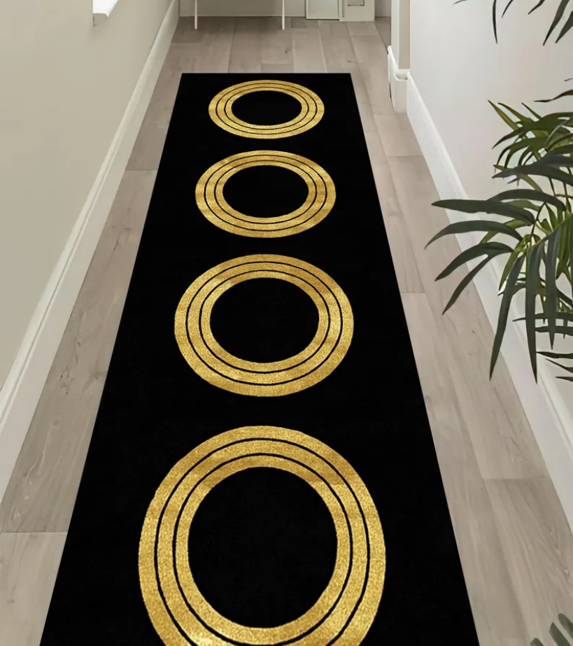 Luxury Black Gold Greek Key Bo - Commercial Kitchen Non Slip Flooring review and price