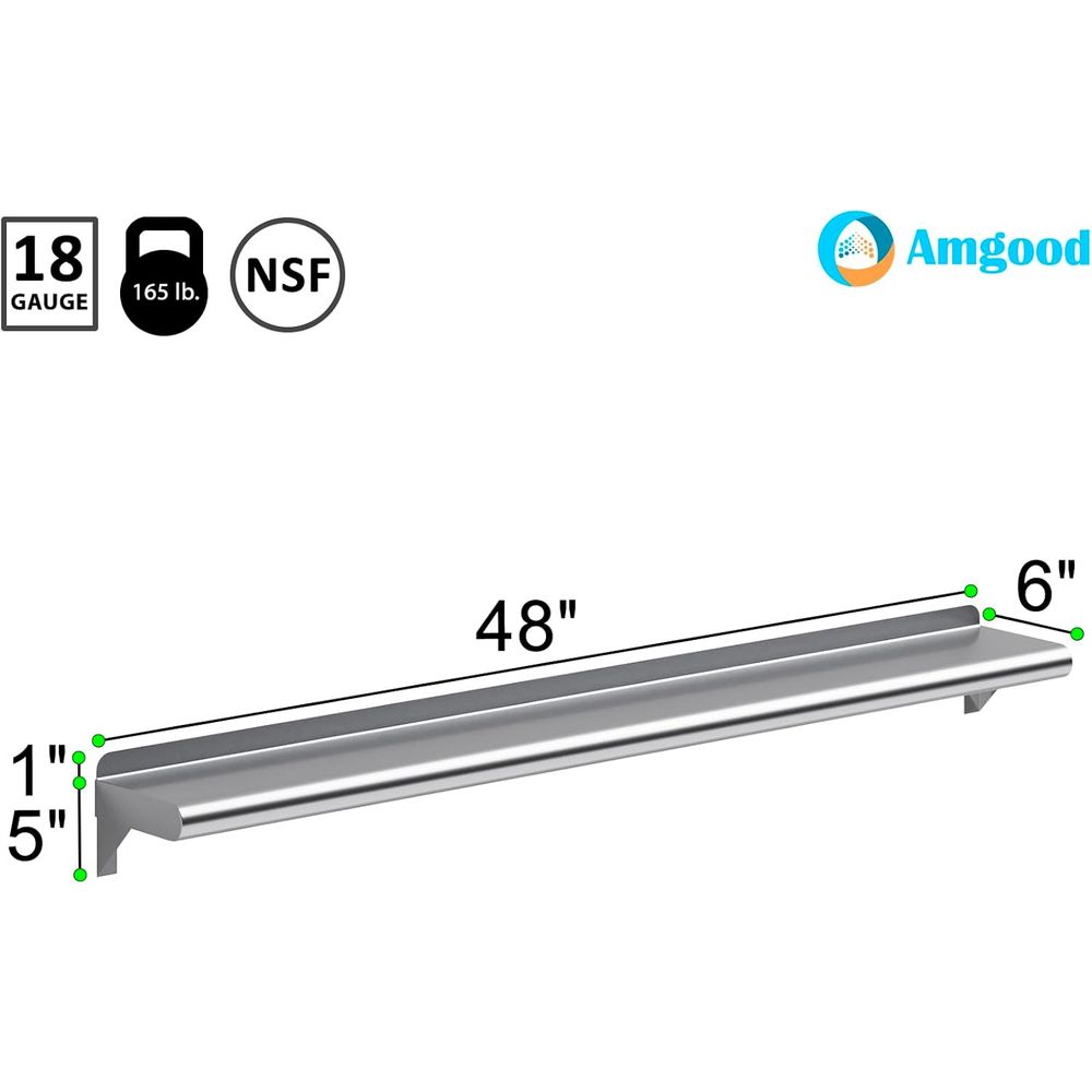 48 Stainless Steel Wall Shelf  - Wall Shelf Commercial Kitchen review and price