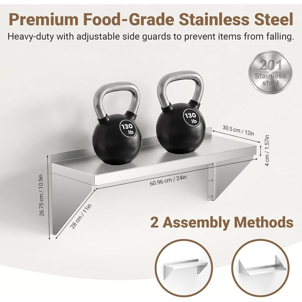 Stainless Steel Wall Shel 12 x - Wall Shelf Commercial Kitchen review and price