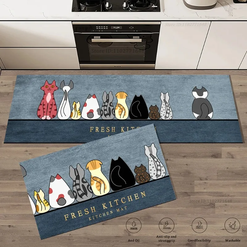Cat Kitchen Corner  Long Floor - Commercial Kitchen Vinyl review and price